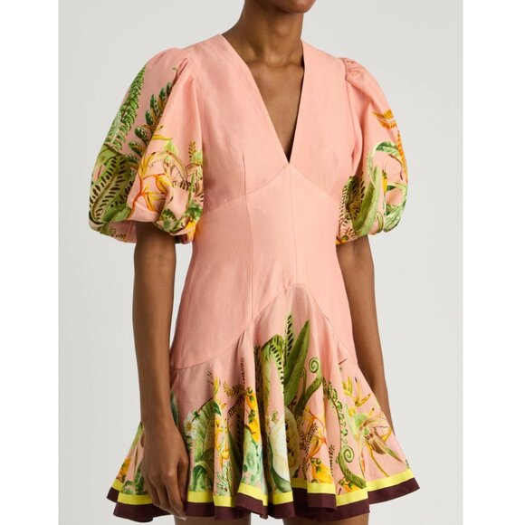 Alémais Papaya linen-blend minidress - Picture 3 of 16